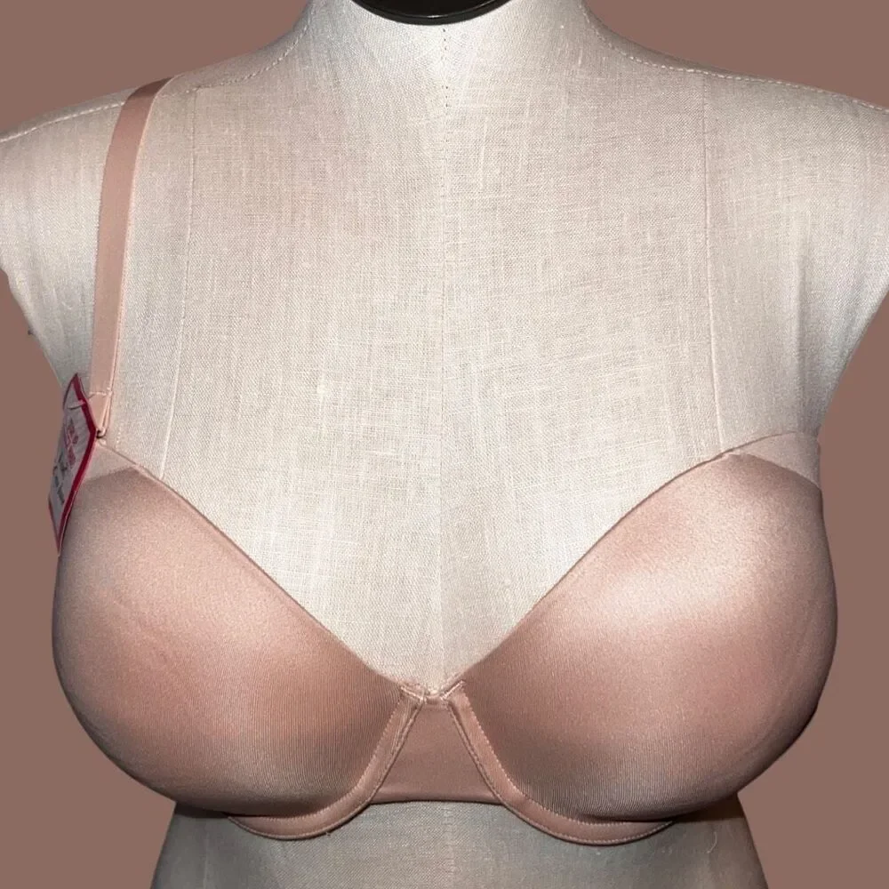 NWT Plus Size Maidenform Nude Strapless Power Band Convertible Bra Size 40D
